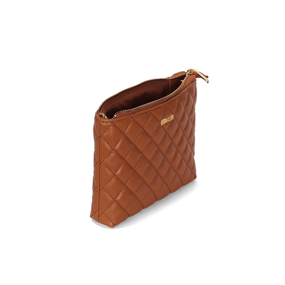Bolsa Transversal Santa Lolla Caramelo Matelassê
