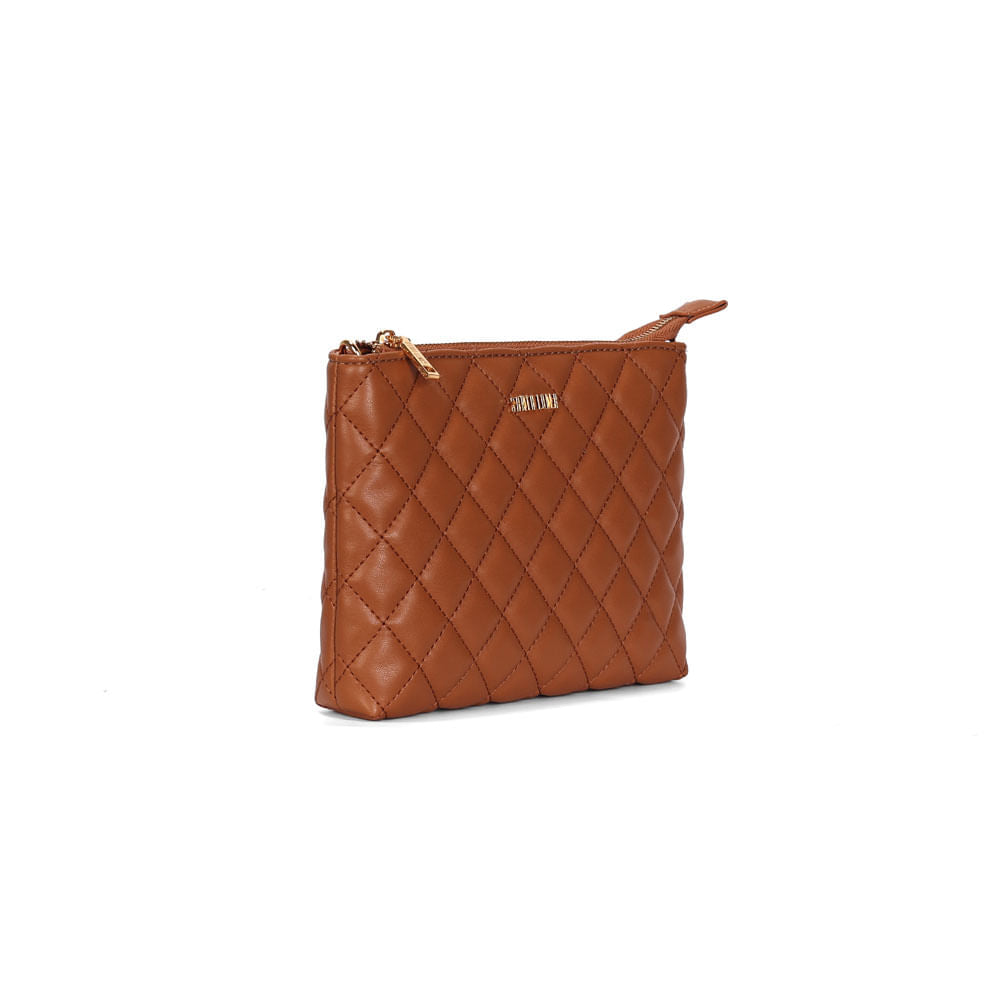 Bolsa Transversal Santa Lolla Caramelo Matelassê