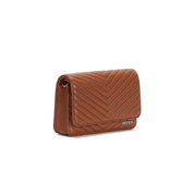 Bolsa Transversal Santa Lolla Caramelo Matelassê Chevron