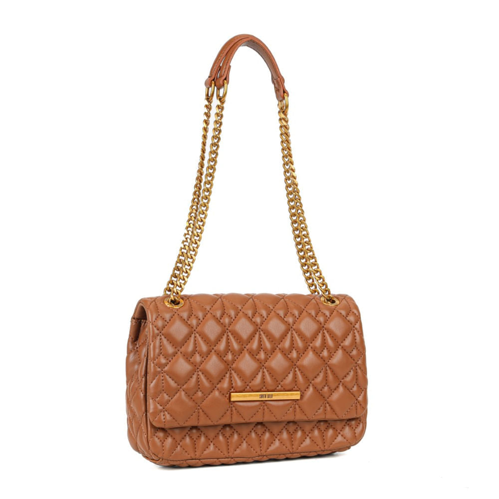 Bolsa Transversal Santa Lolla Caramelo Matelassê Corrente