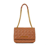 Bolsa Transversal Santa Lolla Caramelo Matelassê Corrente