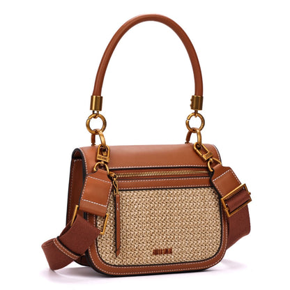 Bolsa Transversal Santa Lolla Caramelo Tramado