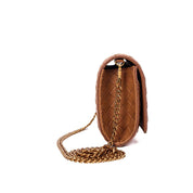 Bolsa Transversal Santa Lolla Caramelo Tressê Corrente