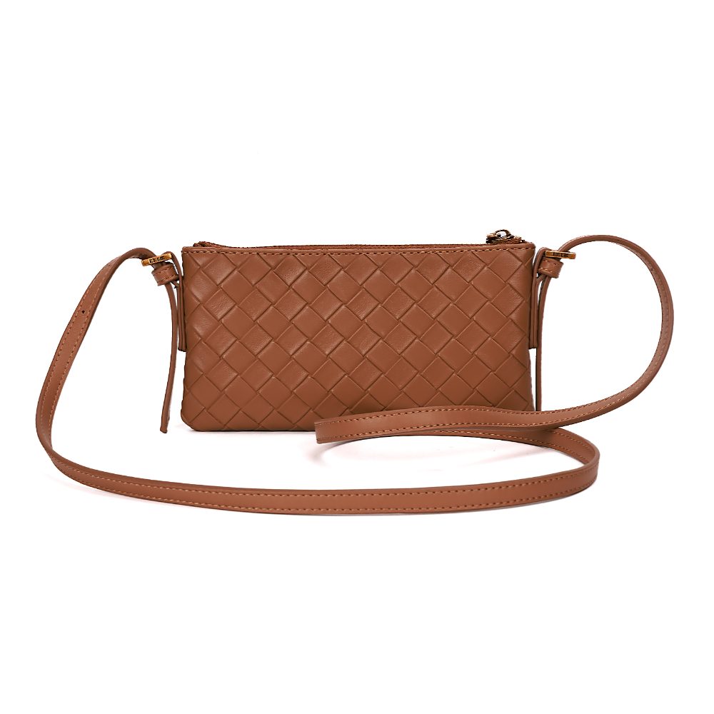 Bolsa Transversal Santa Lolla Caramelo Tresse Zíper