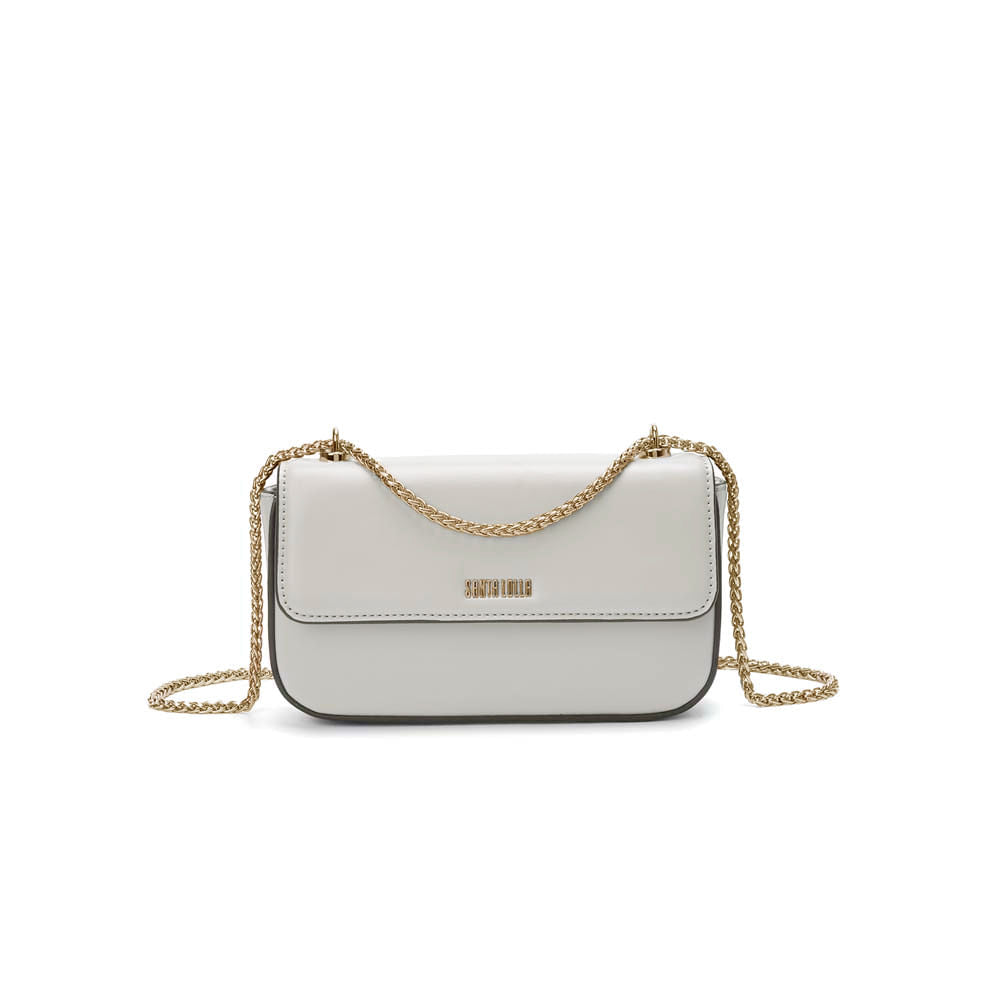 Bolsa Transversal Santa Lolla Cinza Alça Corrente