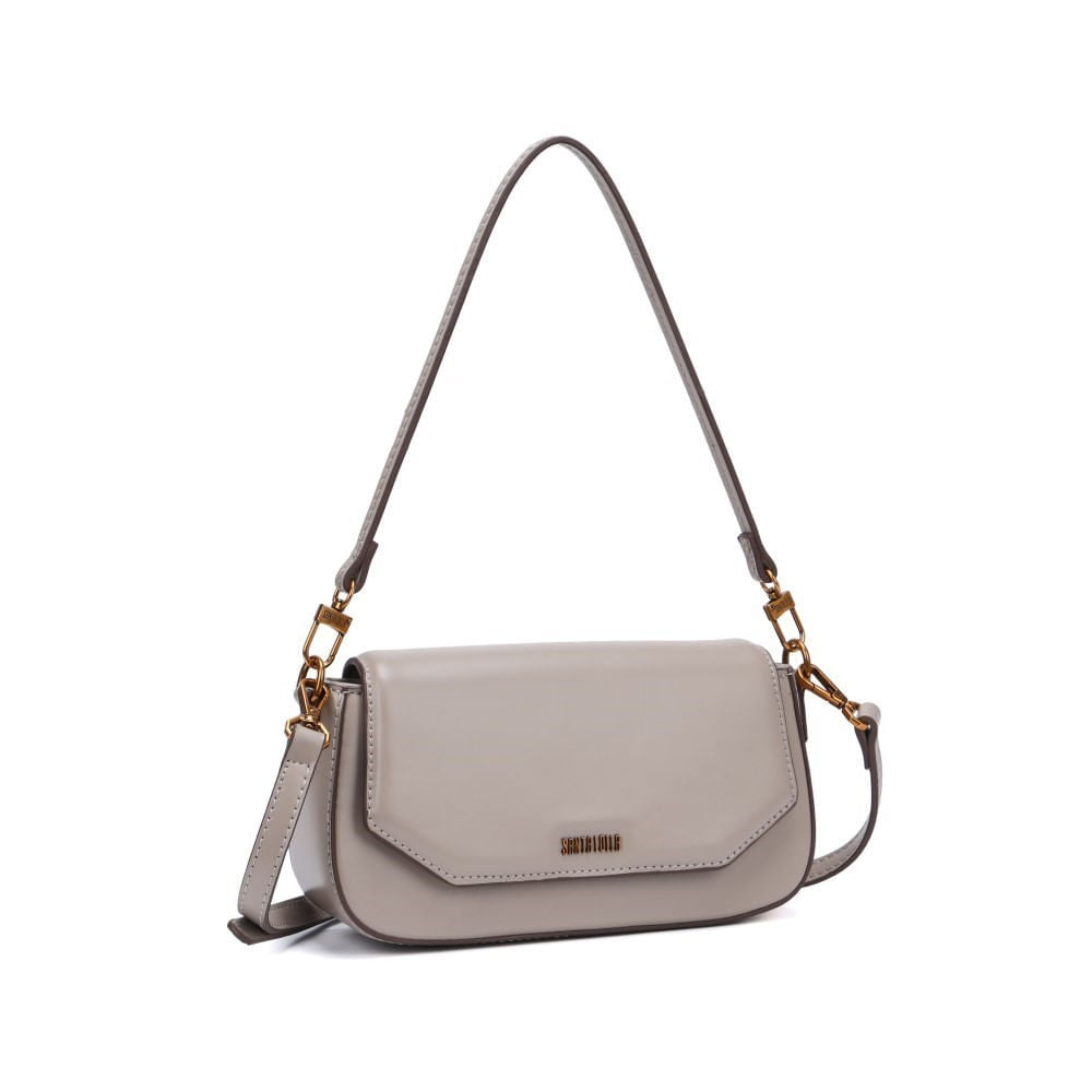 Bolsa Transversal Santa Lolla Cinza Fog Alça Dupla