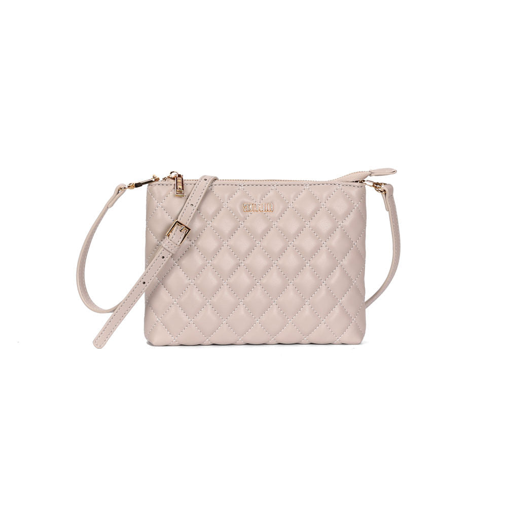 Bolsa Transversal Santa Lolla Cinza Fog Matelassê