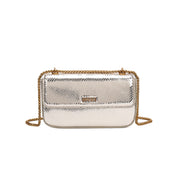 Bolsa Transversal Santa Lolla Dourada Alça Corrente