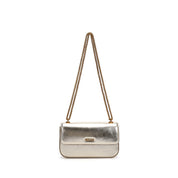 Bolsa Transversal Santa Lolla Dourada Alça Corrente