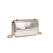 Bolsa Transversal Santa Lolla Dourada Alça Corrente