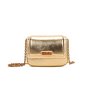 Bolsa Transversal Santa Lolla Dourada Alça Corrente
