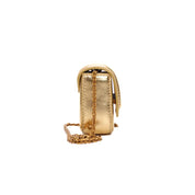 Bolsa Transversal Santa Lolla Dourada Alça Corrente
