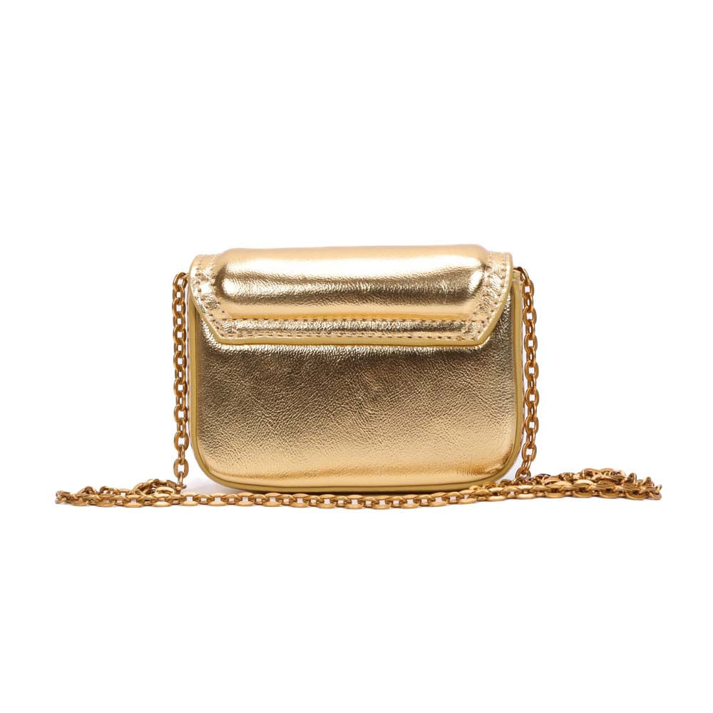 Bolsa Transversal Santa Lolla Dourada Alça Corrente