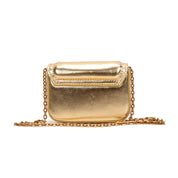 Bolsa Transversal Santa Lolla Dourada Alça Corrente