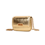 Bolsa Transversal Santa Lolla Dourada Alça Corrente