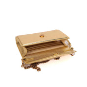 Bolsa Transversal Santa Lolla Dourada Metalizada