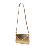 Bolsa Transversal Santa Lolla Dourada Metalizada
