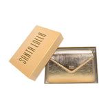 Bolsa Transversal Santa Lolla Dourada Metalizada