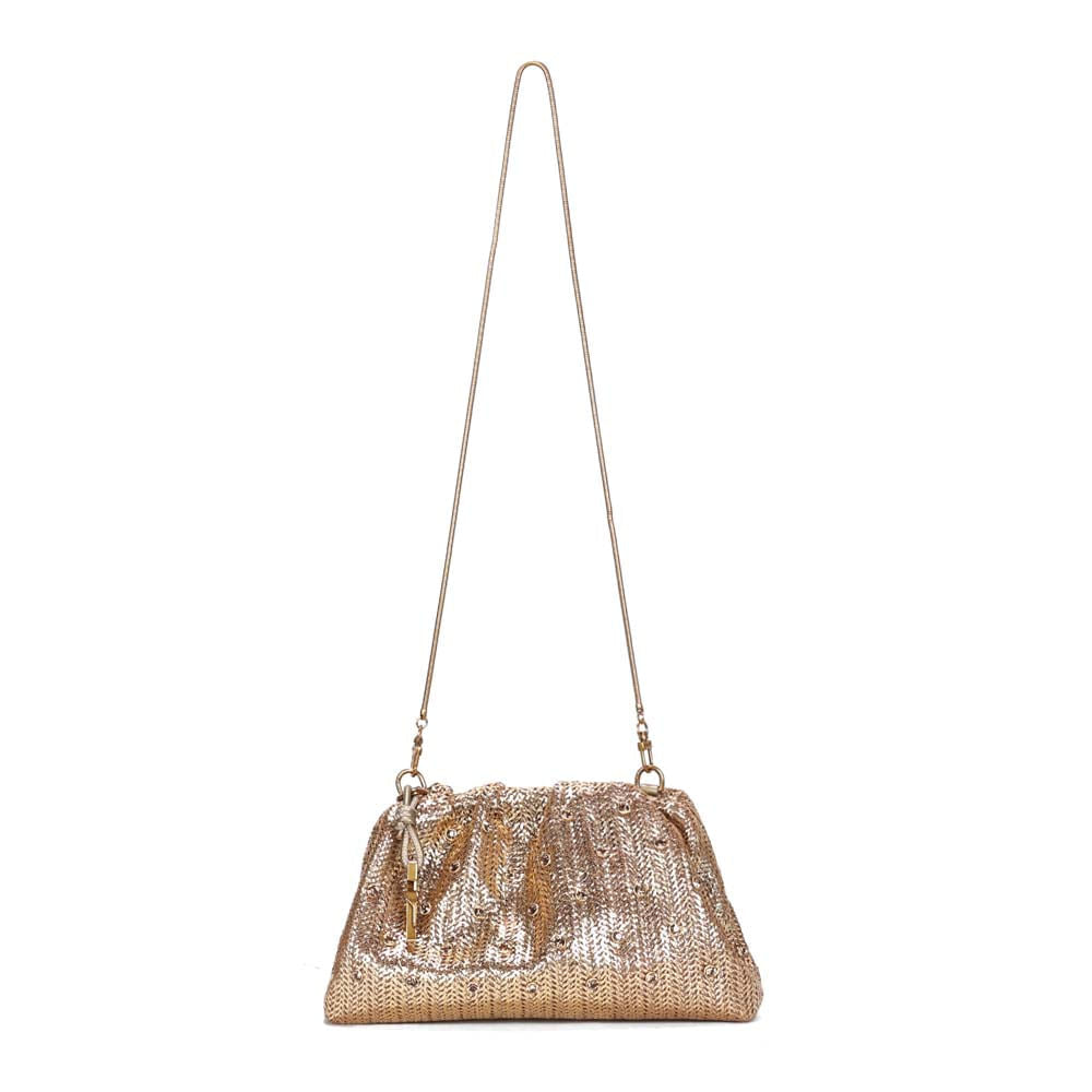 Bolsa Transversal Santa Lolla Dourada Tramada