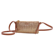 Bolsa Transversal Santa Lolla Dourada Tramada