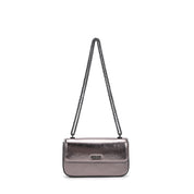Bolsa Transversal Santa Lolla Grafite Metalizada