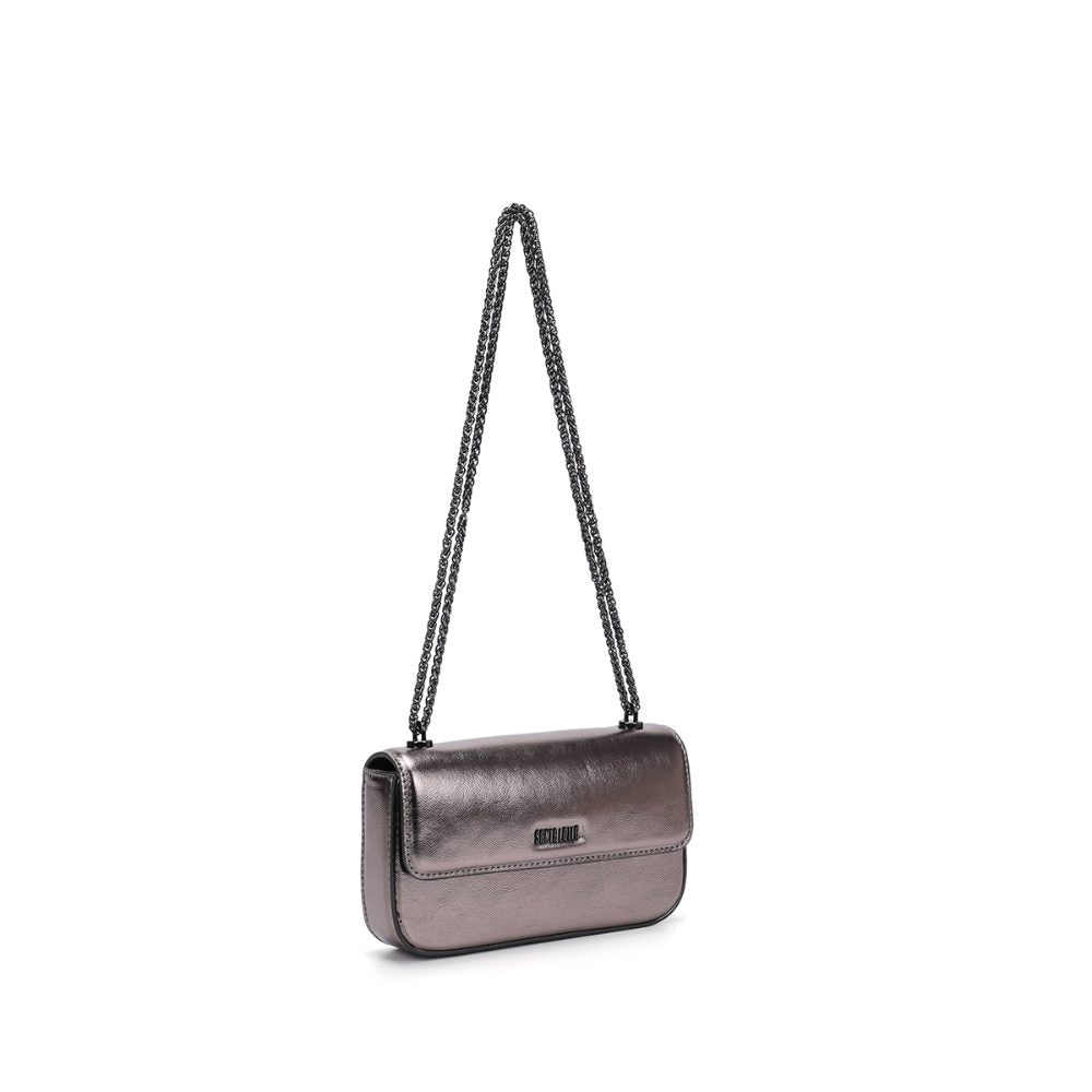Bolsa Transversal Santa Lolla Grafite Metalizada