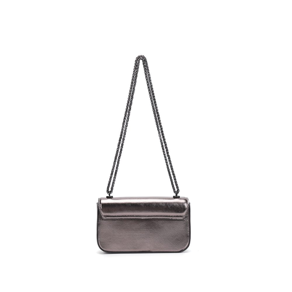 Bolsa Transversal Santa Lolla Grafite Metalizada