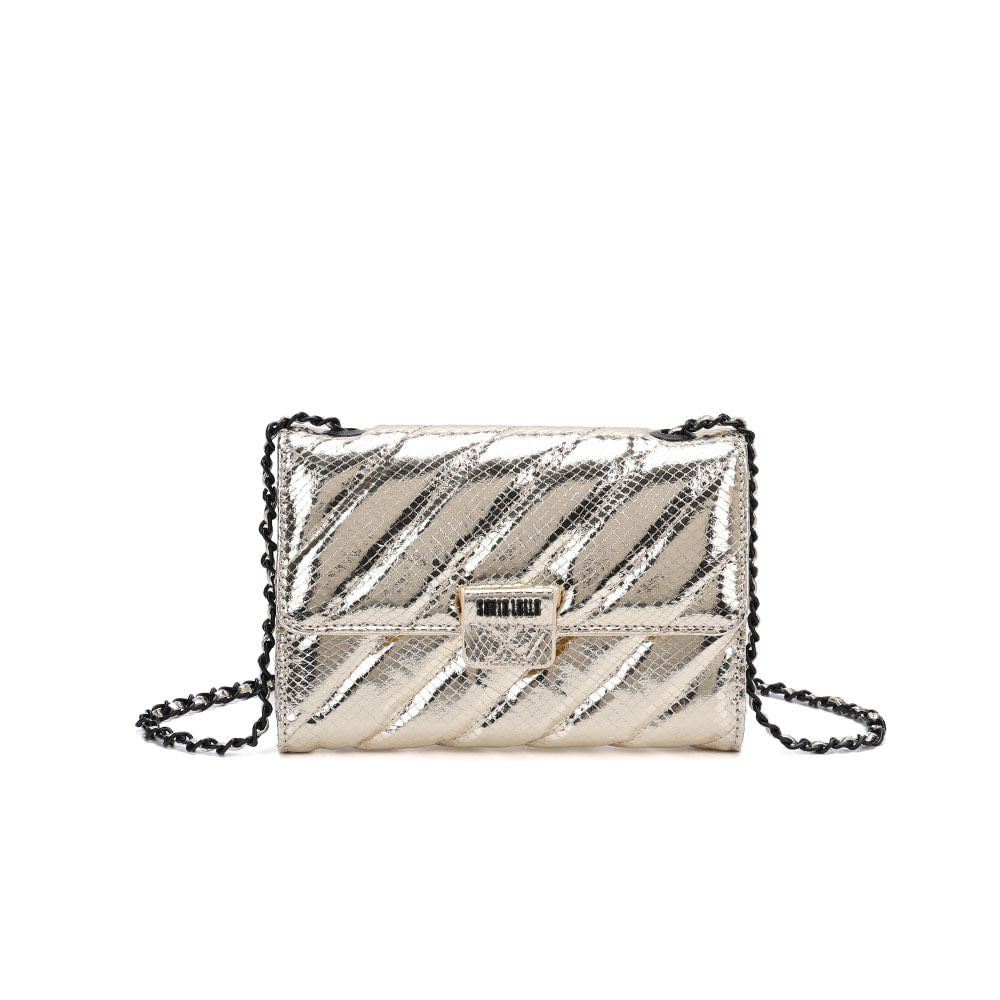 Bolsa Transversal Santa Lolla Grafite Metalizada