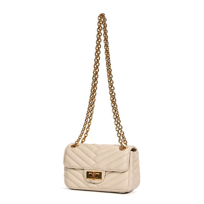 Bolsa Transversal Santa Lolla Marfim Alça Correntes