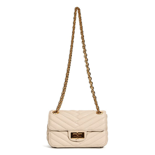 Bolsa Transversal Santa Lolla Marfim Alça Correntes