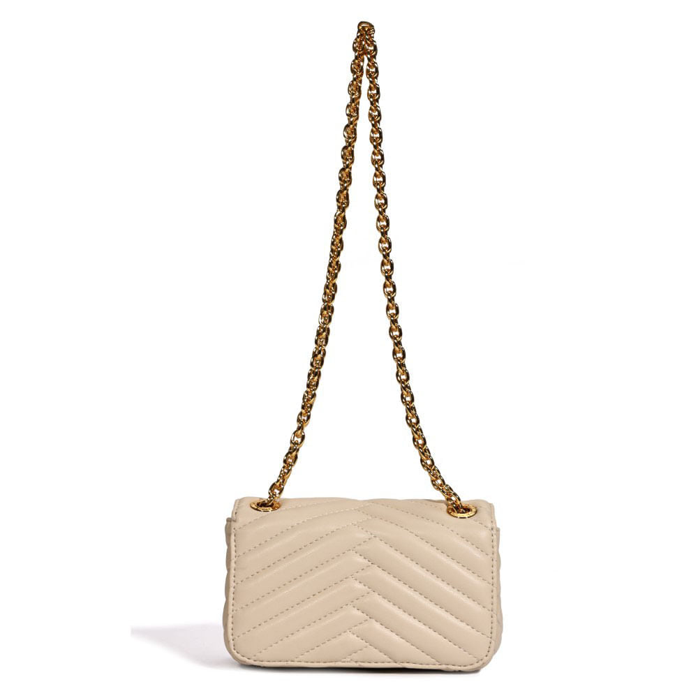 Bolsa Transversal Santa Lolla Marfim Alça Correntes