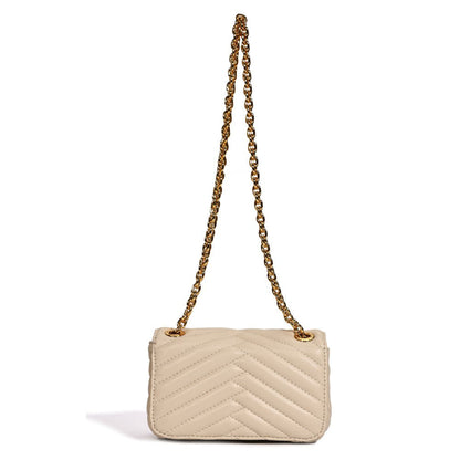 Bolsa Transversal Santa Lolla Marfim Alça Correntes