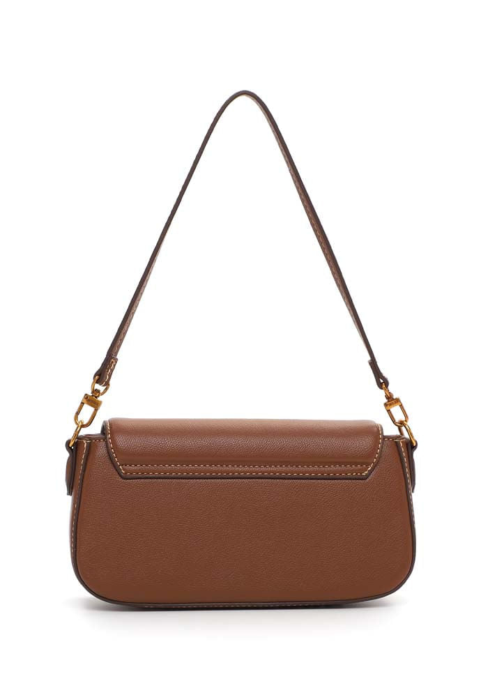 Bolsa Transversal Santa Lolla Marrom Aba Costura Aparente