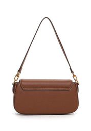 Bolsa Transversal Santa Lolla Marrom Aba Costura Aparente