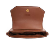 Bolsa Transversal Santa Lolla Marrom Aba Costura Aparente