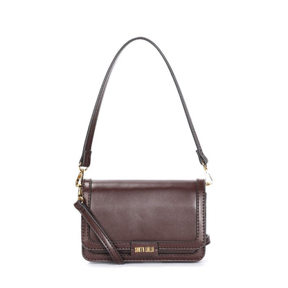 Bolsa Transversal Santa Lolla Marrom Aba E Alças Removíveis