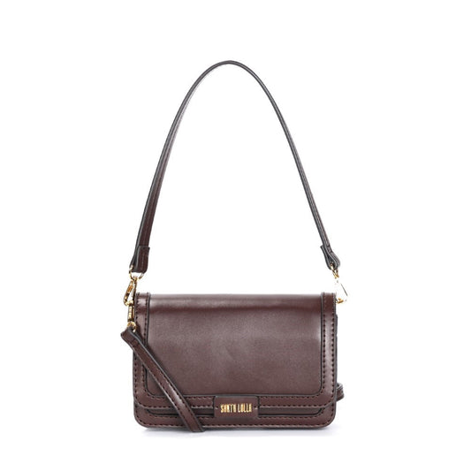 Bolsa Transversal Santa Lolla Marrom Aba E Alças Removíveis