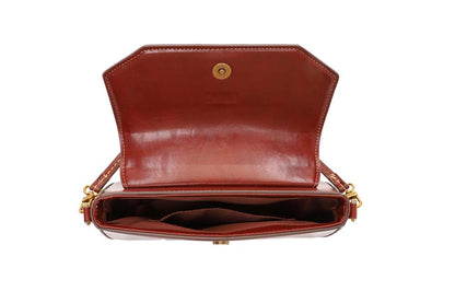 Bolsa Transversal Santa Lolla Marrom Aba Fecho Magnético