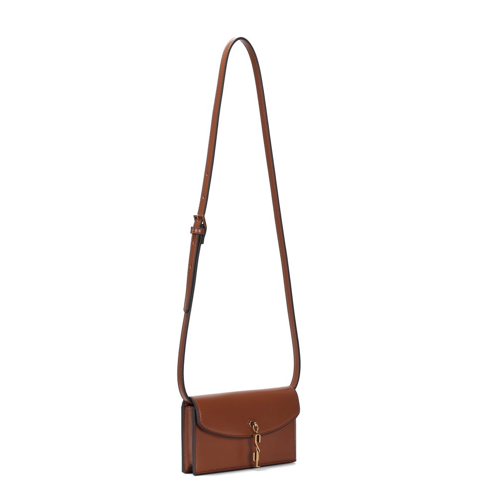 Bolsa Transversal Santa Lolla Marrom Aba Metal