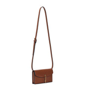 Bolsa Transversal Santa Lolla Marrom Aba Metal