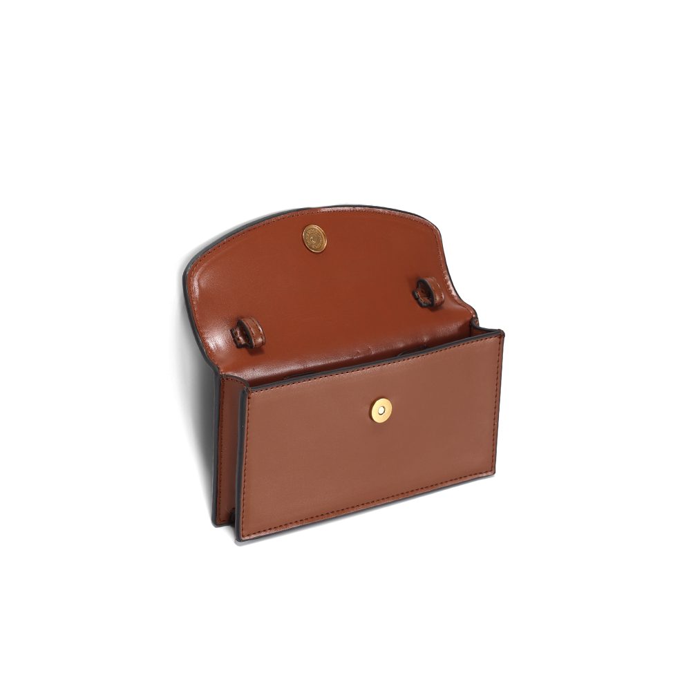 Bolsa Transversal Santa Lolla Marrom Aba Metal