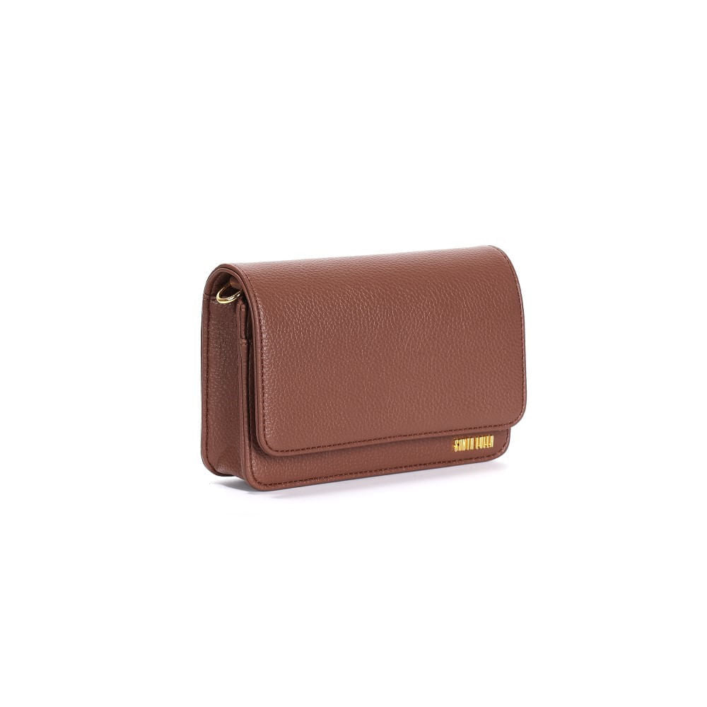 Bolsa Transversal Santa Lolla Marrom Alça Corrente