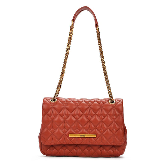 Bolsa Transversal Santa Lolla Marrom Alça Correntes