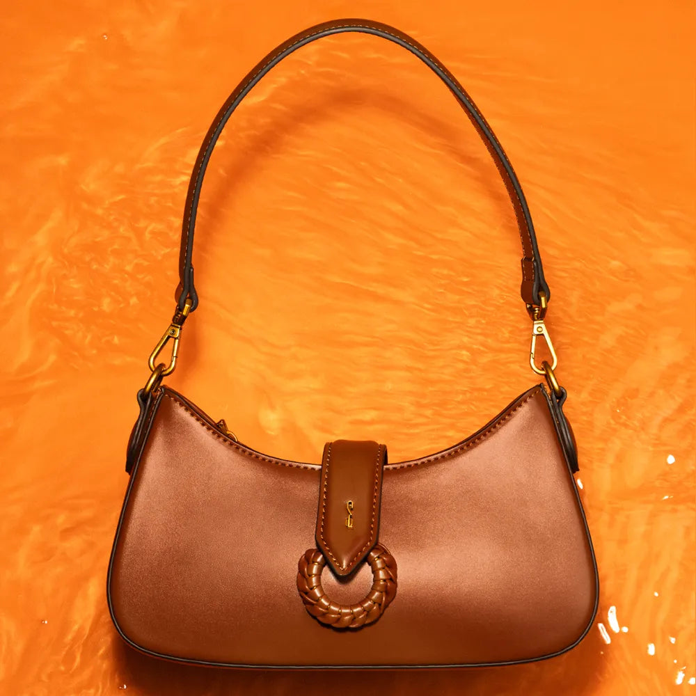 Bolsa Transversal Santa Lolla Marrom Alça Dupla