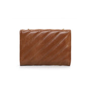 Bolsa Transversal Santa Lolla Marrom Matelassê Corrente