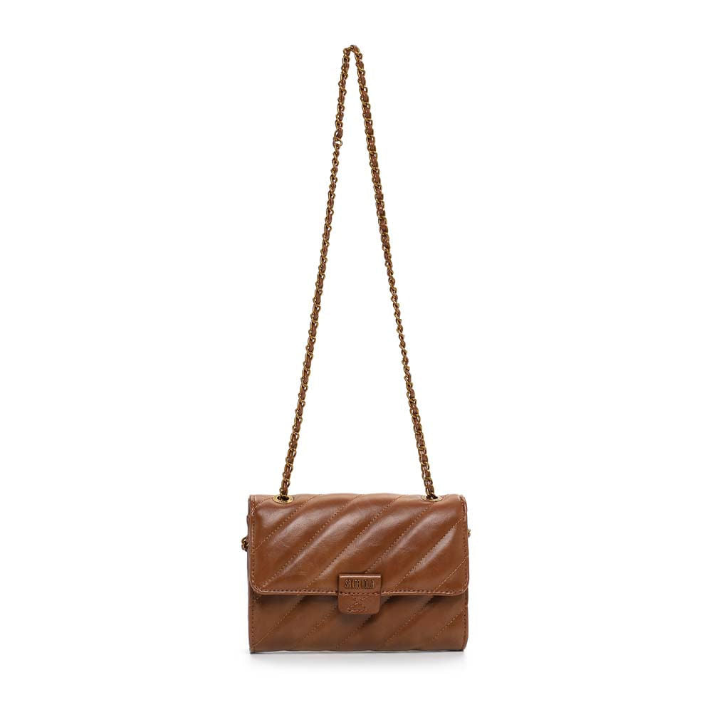 Bolsa Transversal Santa Lolla Marrom Matelassê Corrente