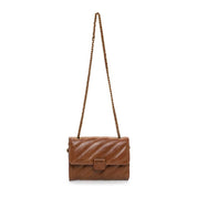 Bolsa Transversal Santa Lolla Marrom Matelassê Corrente