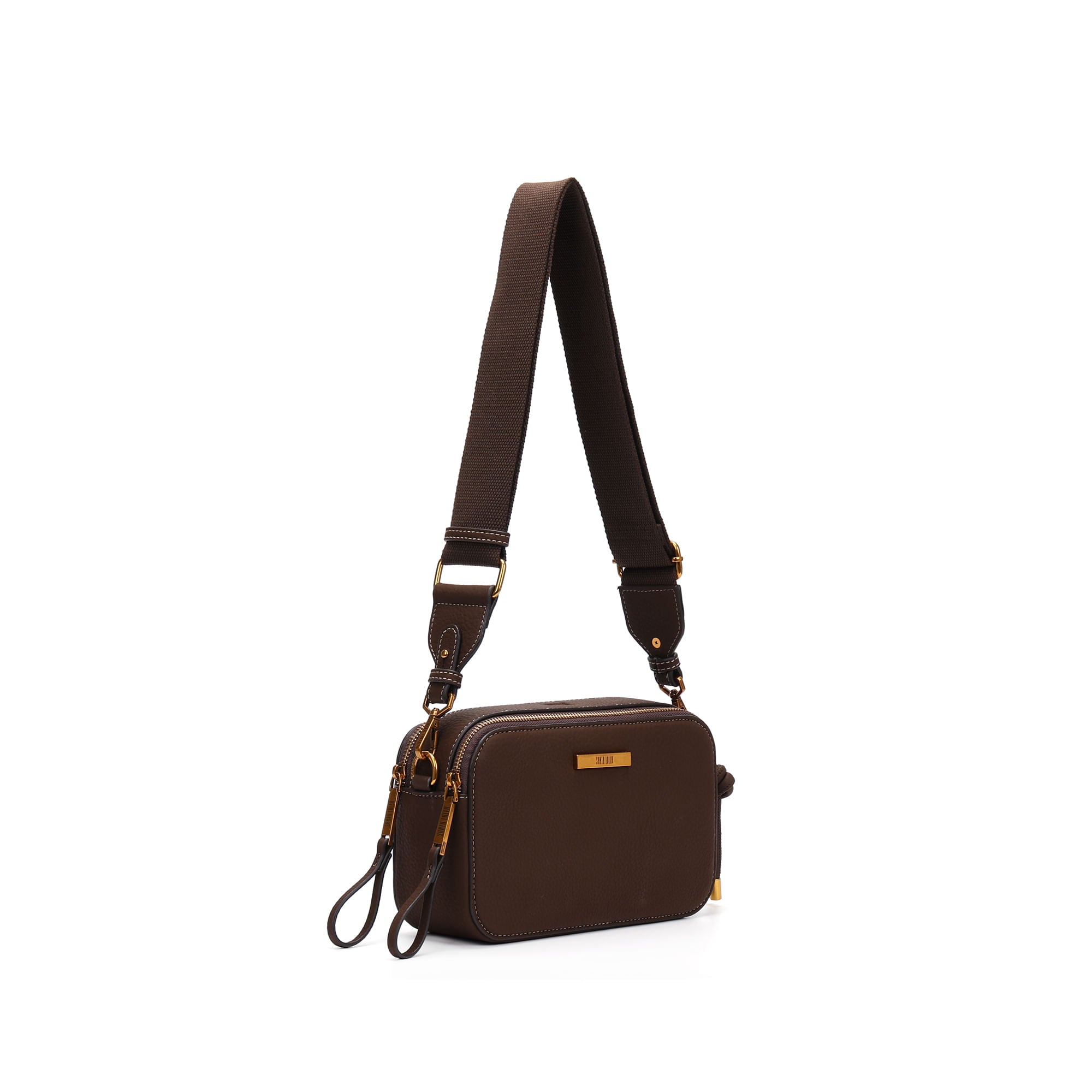 Bolsa Transversal Santa Lolla Marrom Nobuck Média