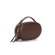 Bolsa Transversal Santa Lolla Marrom Oval Corrente