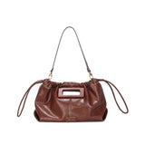 Bolsa Transversal Santa Lolla Marrom Topo Franzido
